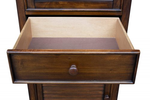 Tall Cabinet with Drawer - Bahama Shutterwood - open drawer - CF-1145-0158