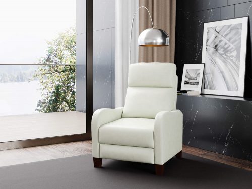 Dana Pushback Recliner shown in Pearl White - Comfortable room setting - SY-1005-86-9102-81