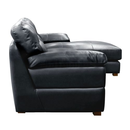 Jayson Right Facing Chaise Sofa in Black - Side view - SU-JH3780-2P