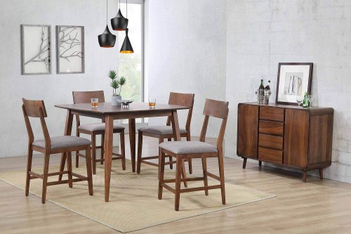 Mid Century Dining Collection - cafe height dining set - dining room setting - DLU-MC4848-B45-SR6P