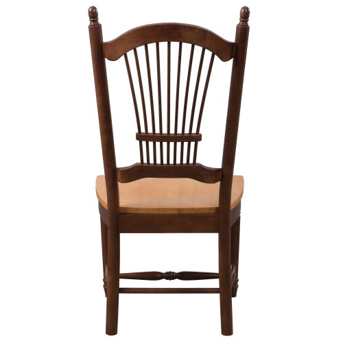 Oak Dining - Allenridge dining chairs - Nutmeg finish with light oak seat, back view-DLU-C07-NLO-2