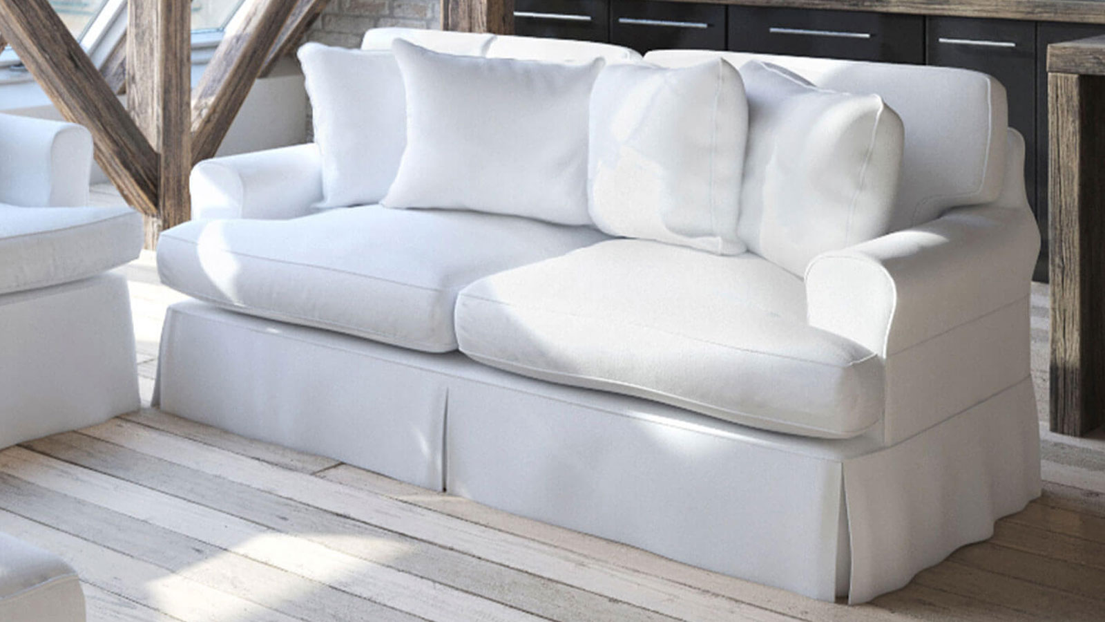 Slipcovered Loveseats Sunset Trading