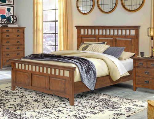 Mission Bay Collection-Queen/King Bed-angle view in bedroom-CF-4901-0877-QB