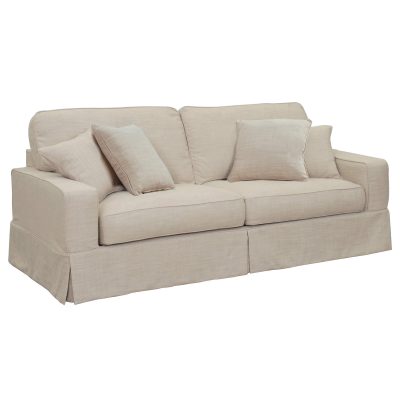 Americana Slipcovered Sofa – three-quarter view - SU-108500-466082