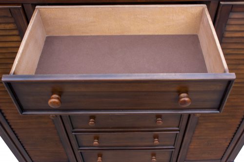 Armoire with six drawers - small drawer open - Bahama shutterwood - CF-1142-0158