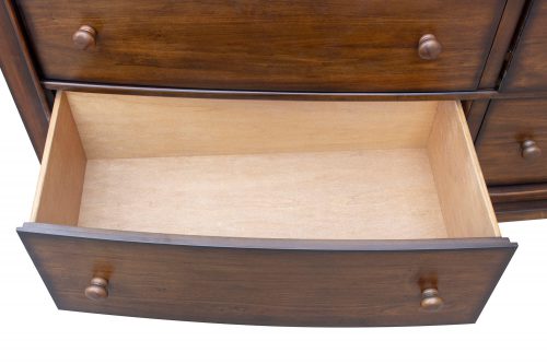 Dresser with Mirror - Bahama Shutterwood - open large drawer - CF-1130_34-0158