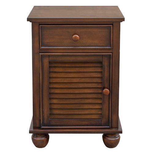 Nightstand with one drawer - Bahama Shutterwood - front view - CF-1137-0158