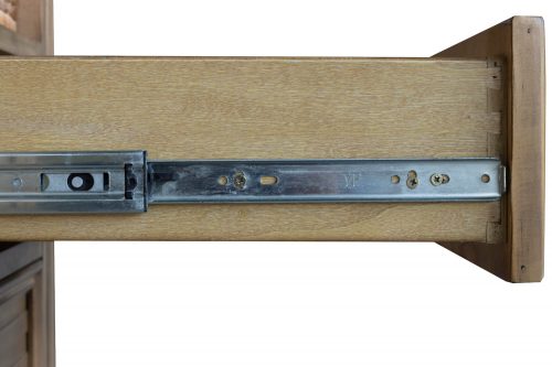 Vintage Casual Dresser - drawer open showing hardware - CF-1230-0252