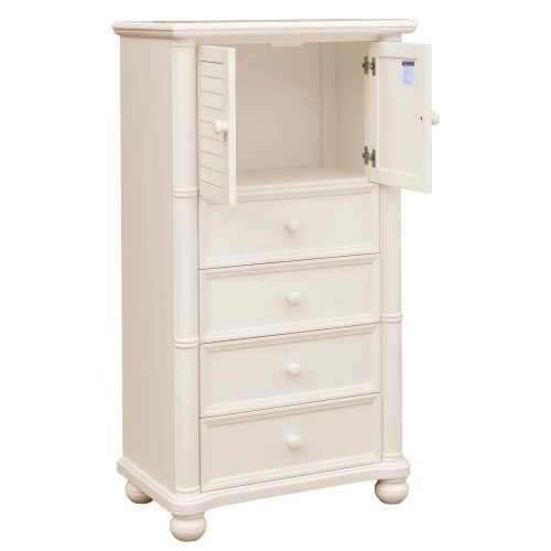 Ice Cream at the Beach Collection - Chest with four drawers - three quarter view with doors open - CF-1742-0111