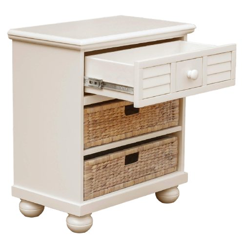 Ice Cream at the Beach collection - Nightstand End Table - three quarter view with drawer open - CF-1737-0111