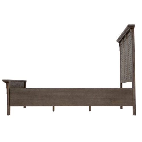 Solstice Gray Collection - Queen bed frame - side view - CF-3001-0441-QB