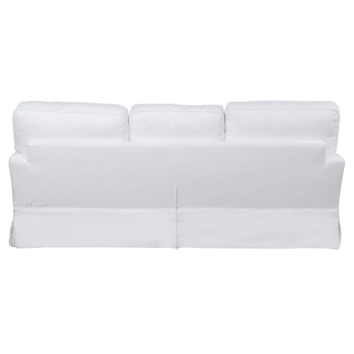 Slipcovered Sofa – Performance White - back view - SU-78301-81