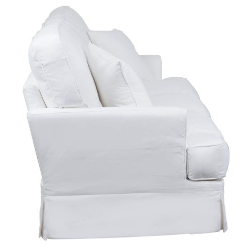 Slipcovered Sofa – Performance White - side view - SU-78301-81