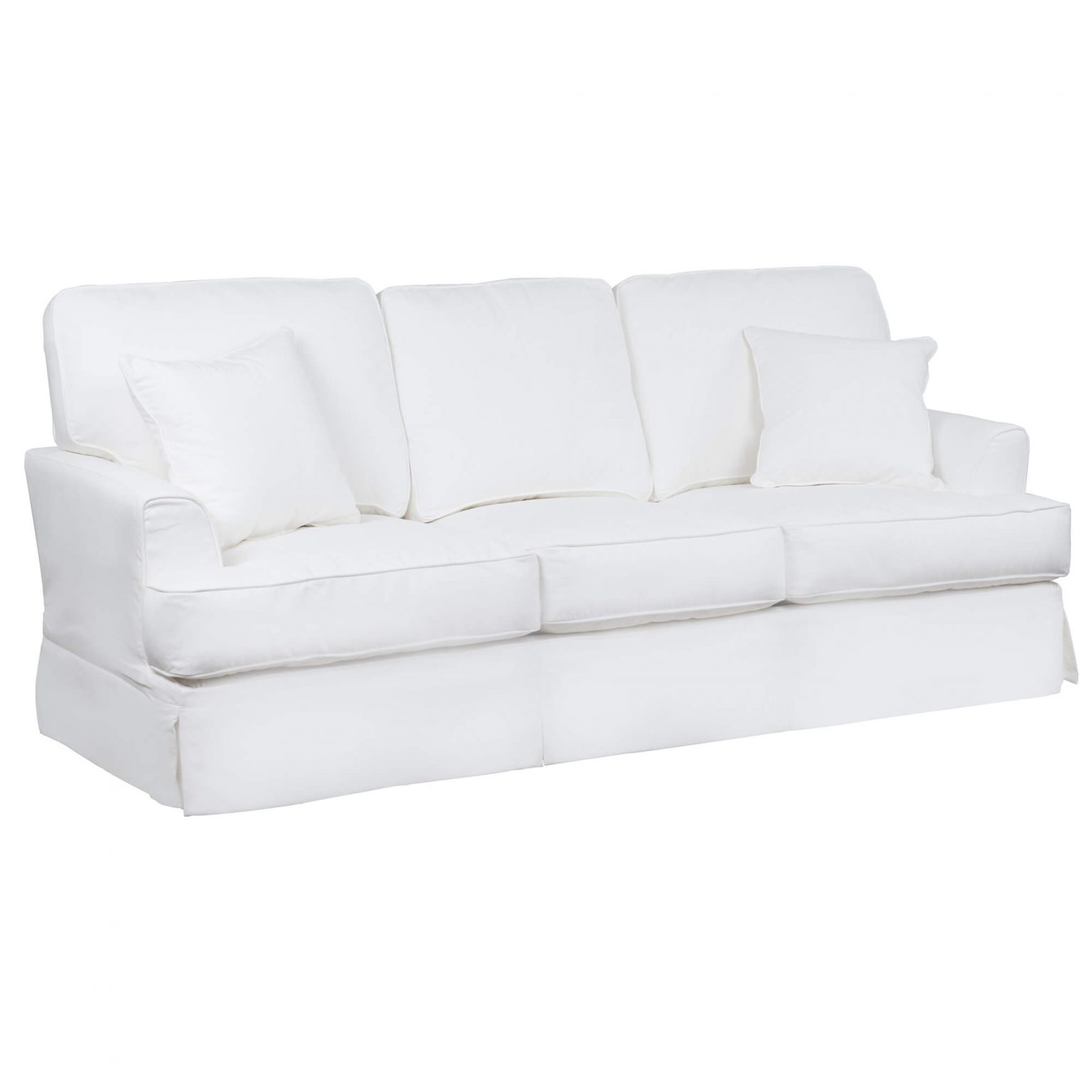 Ariana Slipcovered Sleeper Sofa Performance White Sunset Trading