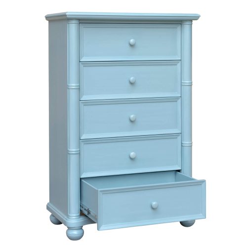Ice Cream at the Beach Collection - Chest with drawers - 0156 Finish - three quarter view with drawer open - CF-1741-0156