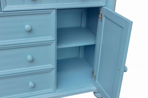 Ice Cream at the Beach Collection - Dresser with mirror - 0150 finish - door open - CF-1730_34-0156