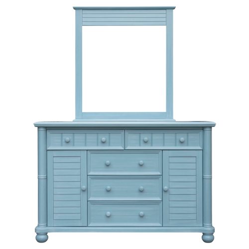 Ice Cream at the Beach Collection - Dresser with mirror - 0150 finish - front view - CF-1730_34-0156