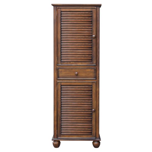 Tall Cabinet with Drawer - Bahama Shutterwood - front view - CF-1145-0158