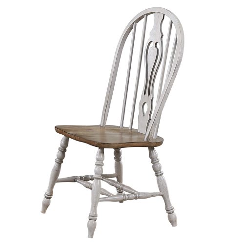 Country Grove Windsor keyhole chairs with Oak seat - front view DLU-CG-124S-GO-2