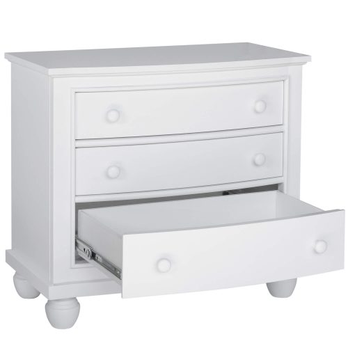 Nightstand - 3 Drawers - three quarter view with bottom drawer open - CF-1136-0150