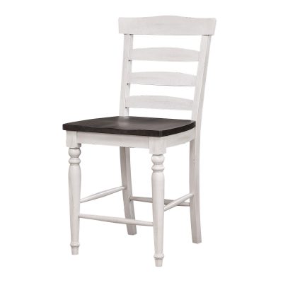 French Chic Collection Ladder Back Stool - Front view - DLU-FC1432-24W