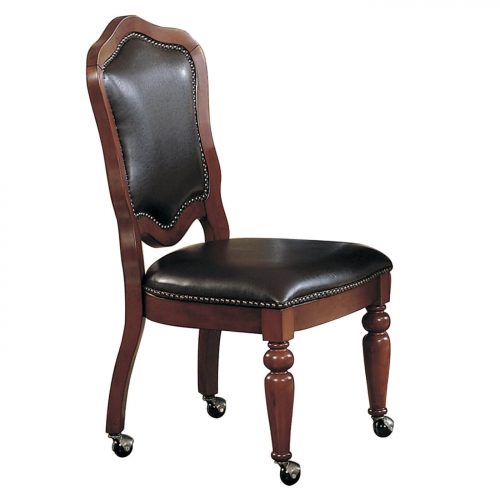 Bellagio Matching Game chair with casters - front view - CR-87148-10