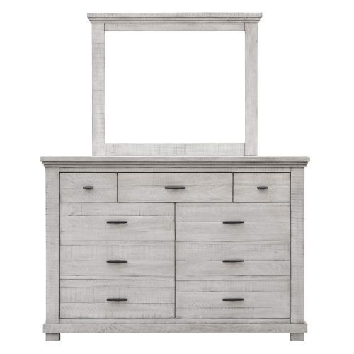 Crossing Barn Collection - Dresser with mirror - front view - CF-4130_34-0786