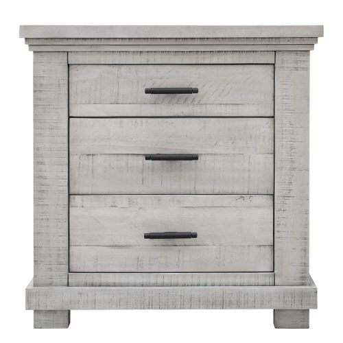 Crossing Barn Collection - Nightstand with three drawers - front view - CF-4136-0786