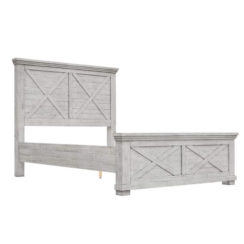 Crossing Barn Collection - Queen size bed frame - three-quarter view - CF-4101-0786-Q5P