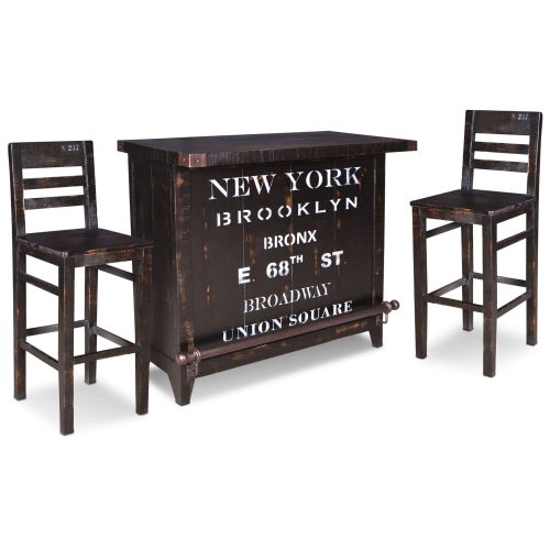 Graphic Collection - Wine Bar with two bar stools - HH-8725-175-3PC