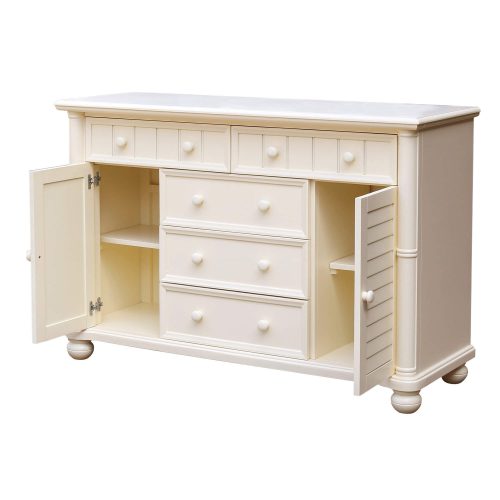 Ice Cream at the Beach Collection - Dresser - three quarter view with doors open - CF-1730-0111