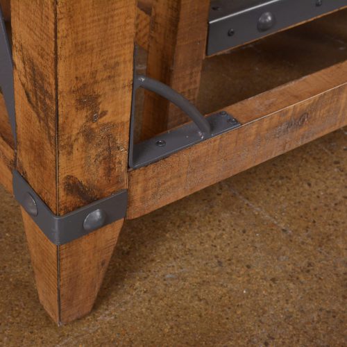Rustic Collection - Counter height dining table - leg and hardware detail - HH-8365-175