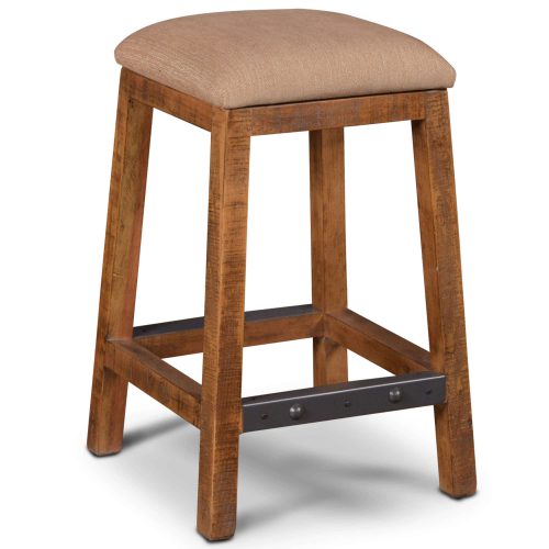 Rustic Collection - Counter height upholstered stool - HH-8366-024