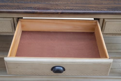 Shades of Sand Three drawer table - drawer open - CF-2392-0490