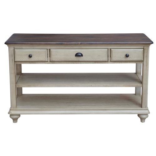 Shades of Sand Three drawer table - front view - CF-2392-0490