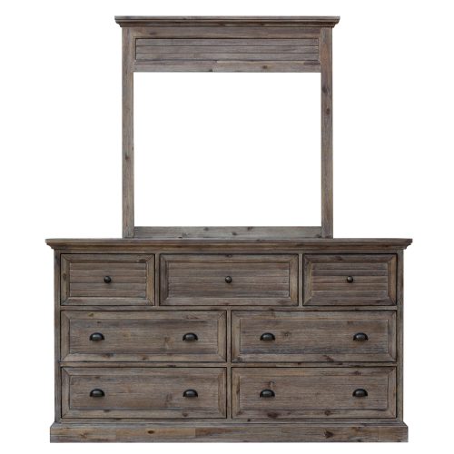 Solstice Gray Collection - Dresser with Bedroom Mirror - front view - CF-3030_34-0441