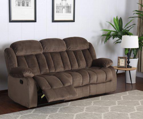 Teddy Bear Collection - Reclining sofa - living room setting three-quarter view partial recline - SU-ZY660-305