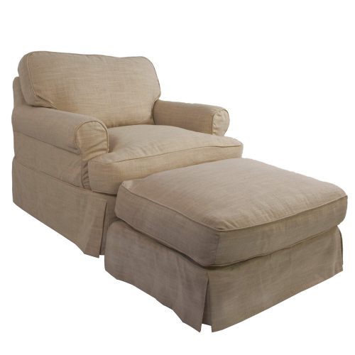 Horizon Slipcover Collection - Chair and Ottoman three-quarter view SU-117620-30-466082
