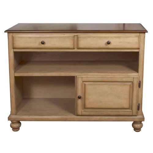 Amish Dining Collection - Sideboard server in light-Oak finish front view DLU-BR-SER-PW