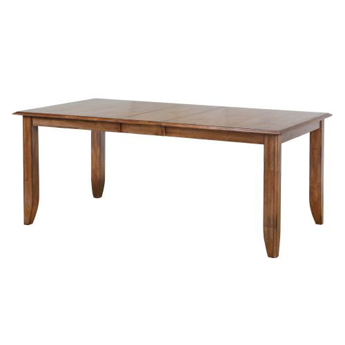 Amish Dining - Extendable dining table - three-quarter view DLU-BR4272-AM