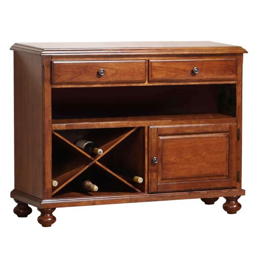Andrews Dining Collection - Server in a Chestnut finish - three-quarter view with removable wine rack DLU-ADW-SER-CT