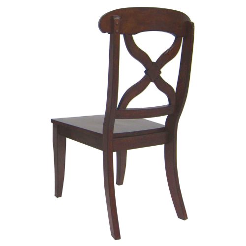 Andrews Dining - Dining chair chestnut finish - back view DLU-ADW-C12WD-CT-2