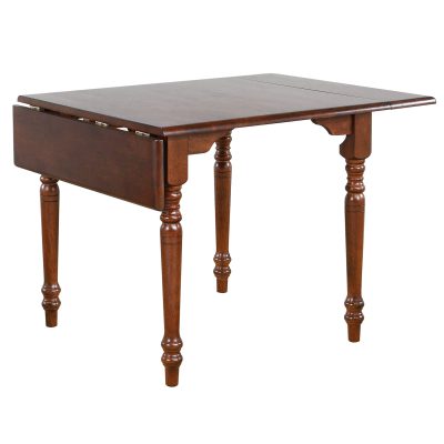 Andrews Dining - Drop leaf dining table finished distressed chestnut - leaf down DLU-ADW3448-CT