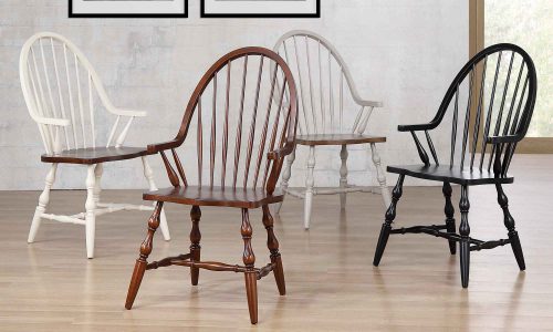 Andrews Dining - Windsor dining chairs with arms DLU-ADW-C30A-AW