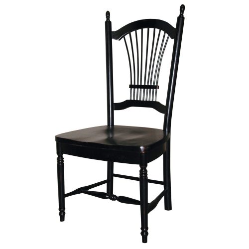 Black Cherry Selections - Allenridge dining chair - 42 inches tall - finished in antique black DLU-C07-AB-2