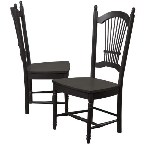 Black Cherry Selections - Allenridge dining chairs - 42 inches tall - finished in antique black DLU-C07-AB-2