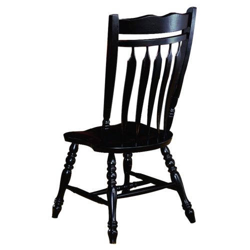 Black Cherry Selections - Aspen dining chair - 42 inches tall - finished in antique black - back view DLU-C10-AB-2