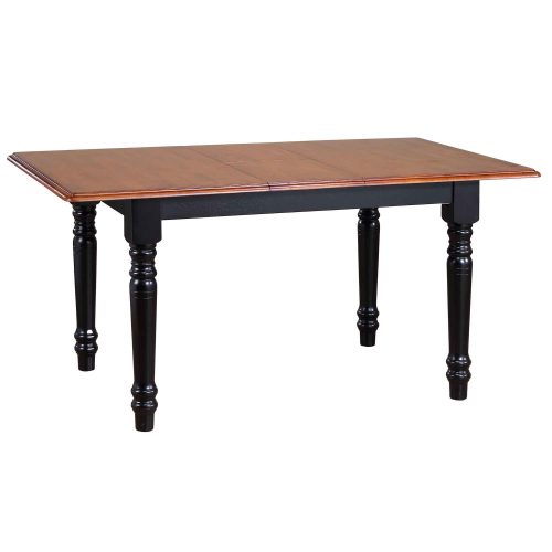 Black Cherry Selections - Extendable Butterfly dining table - finished in antique black with a cherry top DLU-TLB3660-BCH