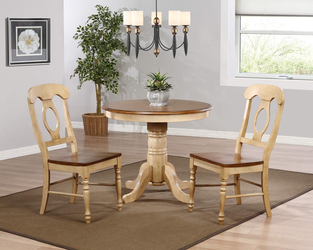 Round Pedestal Dining Table - Sunset Trading