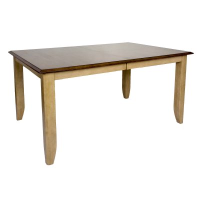 Brook Dining - Extendable dining table finished in creamy wheat with a Pecan top DLU-BR4272-PW